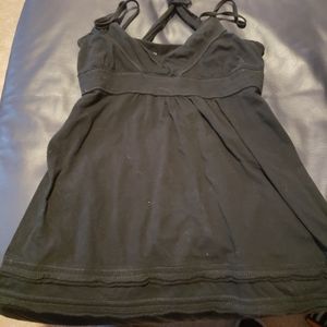 Black tie back tank